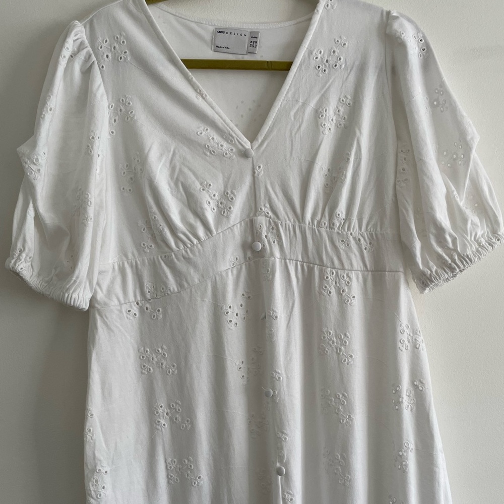 ASOS white floral maxi dress